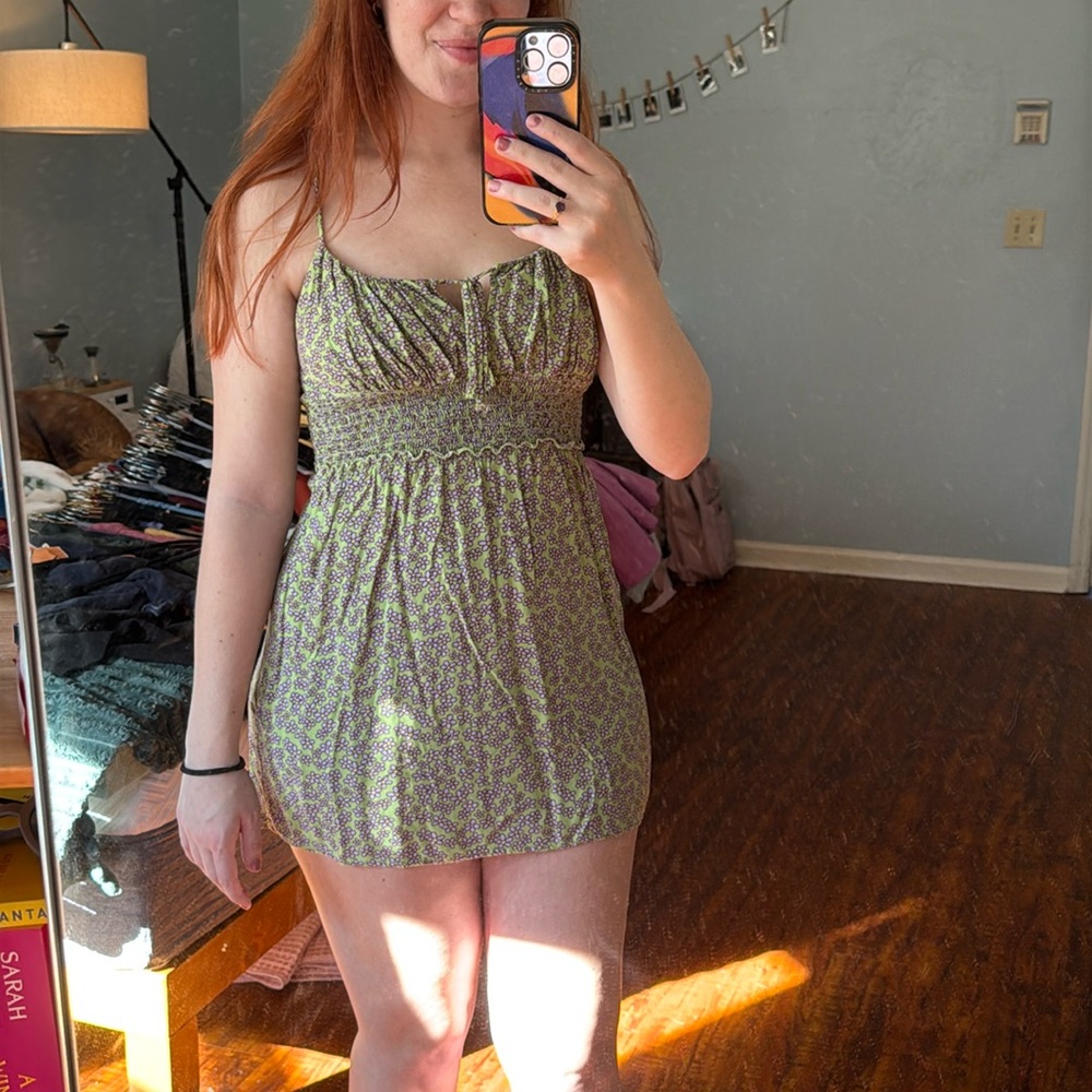 Pacsun green flower dress